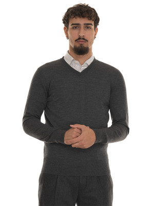 Hindustrie Maglia collo a V Grigio antracite Uomo 56