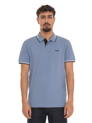 Boss Polo in cotone piquet Azzurro Uomo M