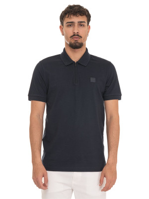 Boss Polo in cotone piquet Blu Uomo XXL
