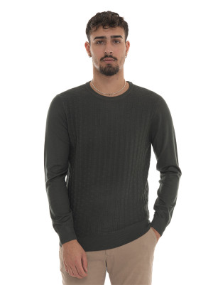 Quality First Maglia girocollo Verde Uomo XL