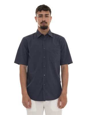 Boss Camicia cotone manica corta RELEGANT-6-short-m Blu Uomo L
