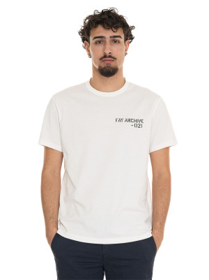 Fay T-shirt girocollo mezza manica Bianco Uomo 3XL