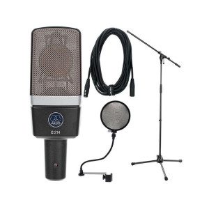 AKG C214 Set - mikrofon pojemnościowy | statyw | kabel 10m | popfiltr | zestaw