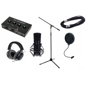 M-Audio M-Track Duo Bundle 3 - zestaw do nagrań dźwięku | wokalu | zestaw