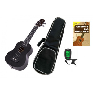 Laila UDW-2113-FO HG Black Bundle - zestaw z ukulele sopranowym | zestaw