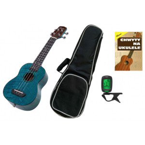 Laila UDW-2113-FO Green Bundle - zestaw z ukulele sopranowym | zestaw