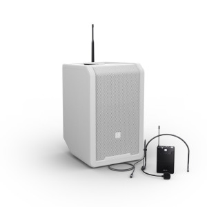 LD Systems ANNY 8 BPH B6 W - kolumna przenośna z mikrofonem nagłownym