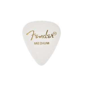 Fender Classic Celluloid Pick White M - kostka