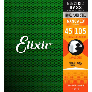 Elixir 14077 Medium (45-105) NW Long Scale struny do gitary basowej