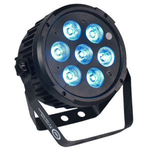 Light4Me Black PAR 7x10W RGBWA – kompaktowy reflektor LED do efektów świetlnych