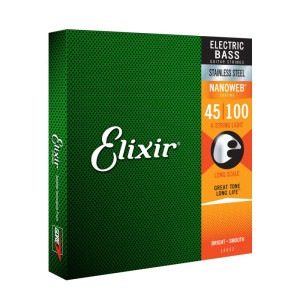 Elixir 14652 NanoWeb Stainless Steel 45-100 struny do gitary basowej