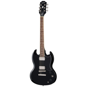 Epiphone SG Tribute Ebony - Gitara elektryczna vintage z przetwornikami Gibson USA