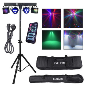 LIGHT4ME Belka LED Derby Par – Zestaw oświetleniowy RGBW dla DJ-ów z pilotem