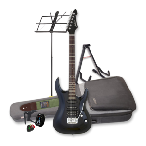 Aria MAC-STD Bundle – Zestaw gitary elektrycznej z akcesoriami | zestaw