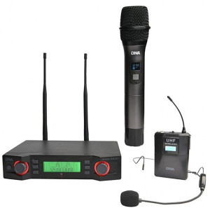 DNA VM Dual Vocal Head Set – Profesjonalny bezprzewodowy zestaw mikrofonów UHF (ręczny + nagłowny)