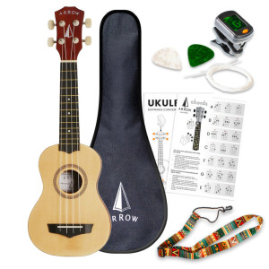 Arrow PB10 NA Soprano Natural Bright Top - zestaw ukulele