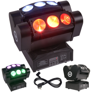 LIGHT4ME Spider Head 6x10 – Ruchoma głowica disco RGBW