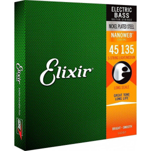 Elixir 14207 5-string lights (45-105,135) struny do gitary basowej 5 strunowej