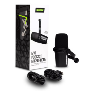 Shure Motiv MV7 | Mikrofon do podcastów | Dynamiczny | XLR/USB