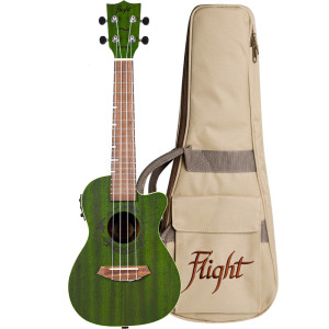 Flight DUC380 CEQ Jade | Ukulele koncertowe z pokrowcem | Okoume