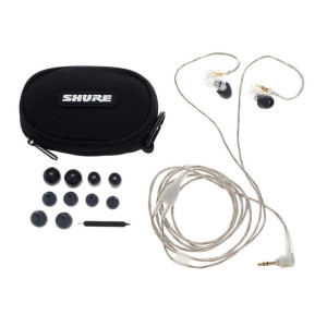 Shure SE215 CL-EFS | Słuchawki douszne dokanałowe | Przezroczyste | Izolacja dźwięków z otoczenia