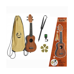 Ortega Keiki K2-MAH Ukulele sopranowe, zestaw