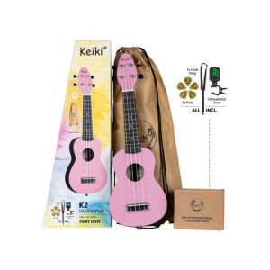 Ortega Keiki K2-FYD Ukulele sopranowe, zestaw
