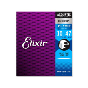 Elixir 11150 PolyWeb 80/20 Bronze 10-47 - struny do gitary akustycznej
