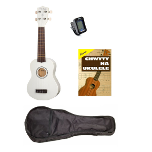 Harley Benton UK-12 White - ukulele soprawowe, zestaw | Bundle | zestaw