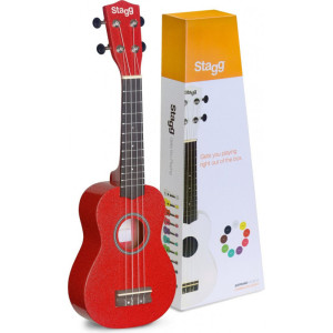 Stagg US-RED - ukulele sopranowe z pokrowcem