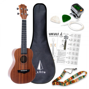 Arrow MH10 Sapele Concert SET - Zestaw z ukulele koncertowym