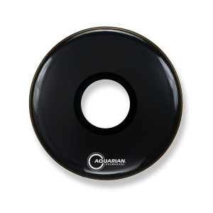 Aquarian Ported Bass 22'' Black PTCC 22 B BK - naciąg na bęben basowy
