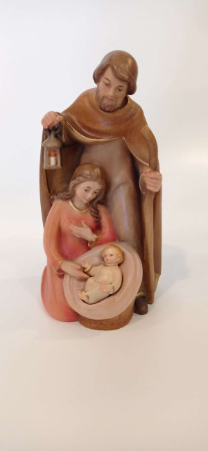Figura Św. Rodzina , rzeźba drewniana kolor, wysokość 16 cm