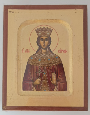 Ikona bizantyjska - św. Irena, 12,5 x 10,5 cm