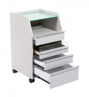 Praxisschrank Pediküre Wagen ELBA grau