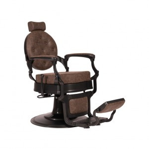 BUZZ BLACK - Friseurstuhl Bedienstuhl Friseursessel Salon Coiffe...