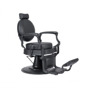 SHOR BLACK - Friseurstuhl Bedienstuhl Friseursessel Salon Coiffe...