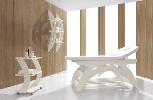 Antias Massagebett aus Birkenholz, Ahorn oder Wengé, verstellbar...