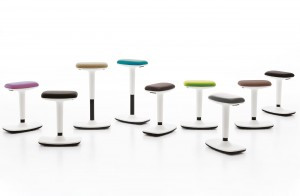 Flex Hocker Stuhl 'Flex' mit SKAI-Sitz, 12 Farben, Anti-Rutsch-B...
