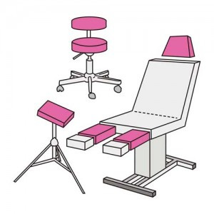 Hockerbezug Medium – Velour, 100% Baumwolle, waschbar, für Hocke...