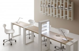 LED Maniküre-Tisch 'Living LED' mit Tischleuchte, modulare Struk...