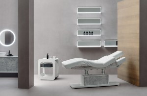 CLAIR Elektrisches Massagebett 4 Motoren, Matt White, verstellba...