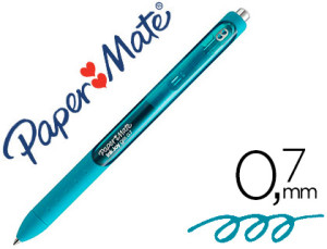 PAPERMATE Caneta Paper Mate Inkjoy Retratil Gel Pen Traço 0,7 mm Verde Azulado