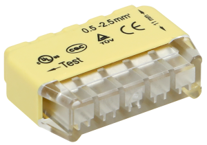 Pack 10x Ligadores Rápidos p/ 5 Fios (Ø 0,75 ~ 2,5mm²) - ORNO