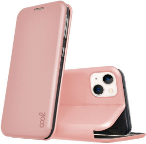 Capa Livro p/ iPhone 13 mini Elegance (Rosa Gold) - COOL