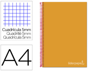 Caderno Espiral Din A4 Jolly Capa Forrada 140 F 75 Gr 5 Bandas De Cores 4 Furos Cor Laranja