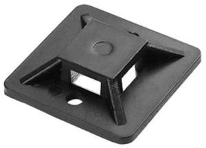 Emb. 10x Suportes Autoadesivos p/ Abraçadeiras 30x30mm (Preto) - ORNO