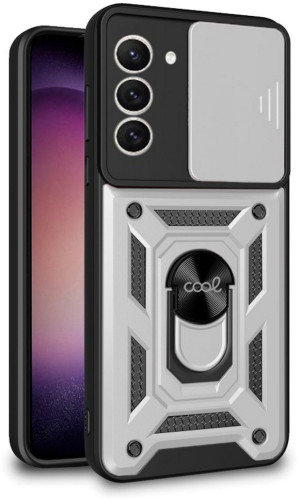 Capa c/ Anel p/ Samsung S916 Galaxy S23 Plus (Prata) - COOL