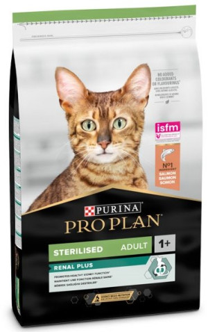 Ração Sterilised Renal Plus Salmão p/ Gato Adulto (10Kg) - PURINA PRO PLAN