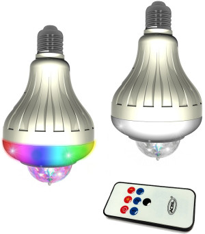 PARTY FUN Lampada LED RGB E27 c/ Duplo Efeito de Luz Rotativo - PartyFunLights